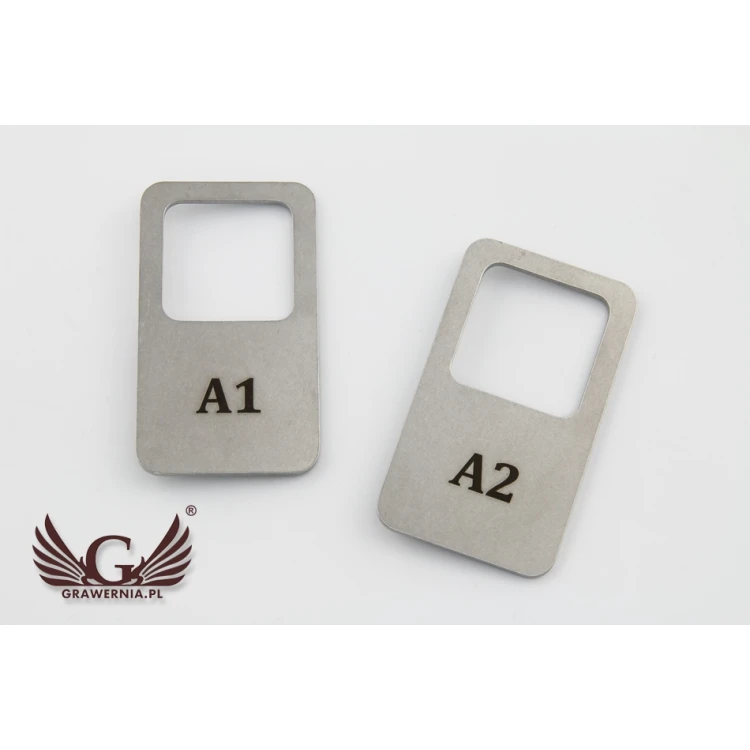 Brelok metalowy - PROSTMET- stal gr. 2mm wym: 36x62mm - BM027 