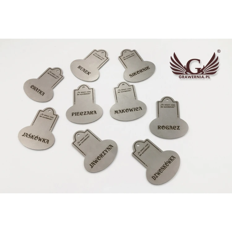 Brelok metalowy - RETROMET - stal gr. 3mm wym: 95x76mm - BM026 
