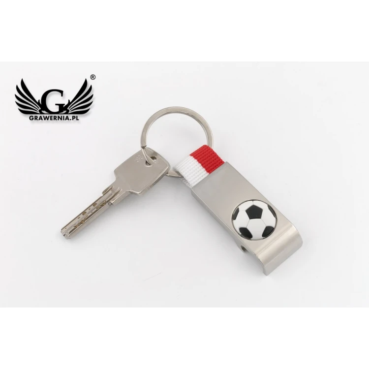 BRELOK OTWIERACZ Football - z dowolnym grawerem - BP170