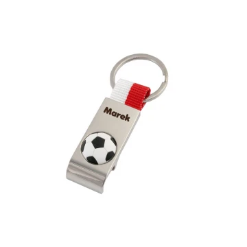 BRELOK OTWIERACZ Football - z dowolnym grawerem - BP170
