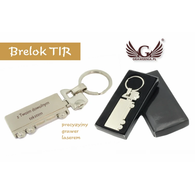 BRELOK TIR - metalowy z dowolnym grawerem - BP60