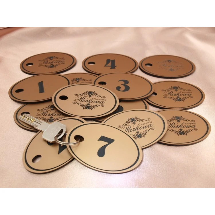 Brelok z laminatu grawerskiego -  OWAL EXTRA COPPER