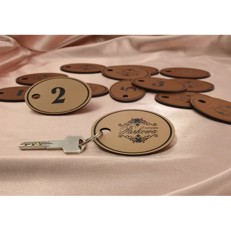 Brelok z laminatu grawerskiego -  OWAL EXTRA COPPER