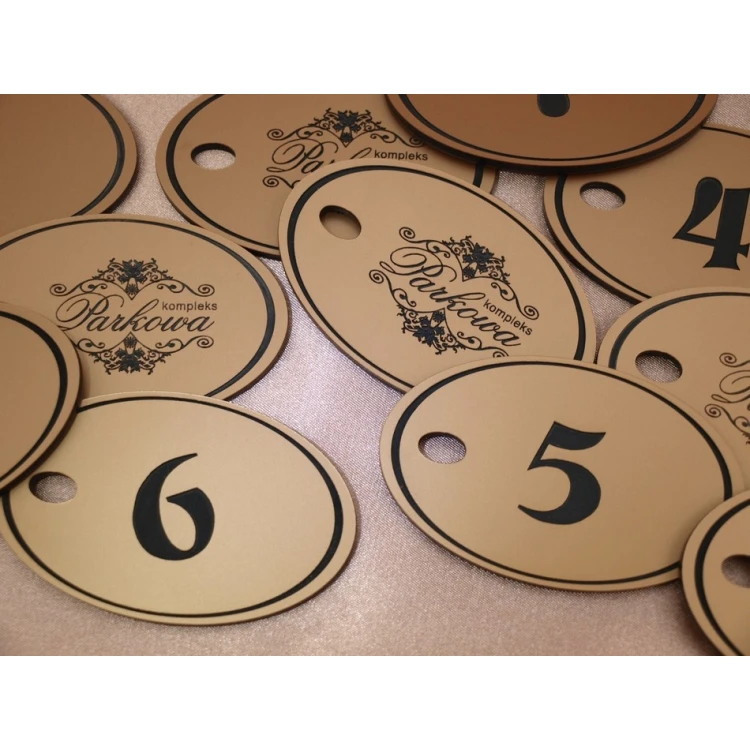 Brelok z laminatu grawerskiego -  OWAL EXTRA COPPER