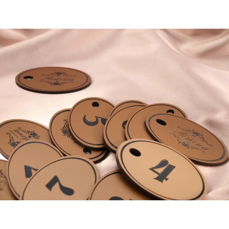 Brelok z laminatu grawerskiego -  OWAL EXTRA COPPER