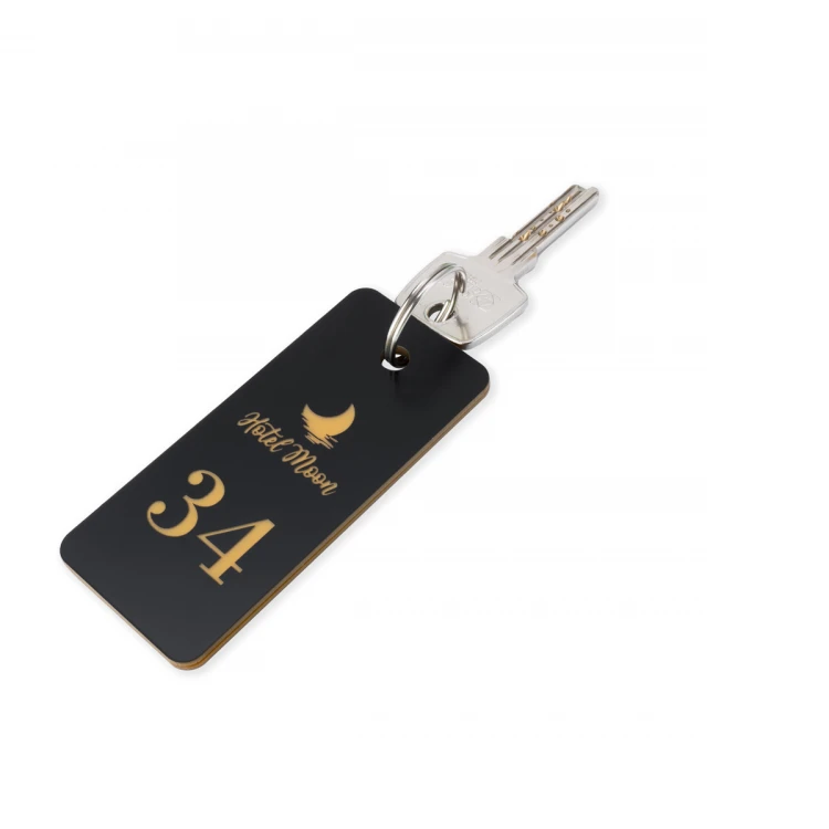 Brelok z laminatu grawerskiego - BLACK & GOLD TOMBREL