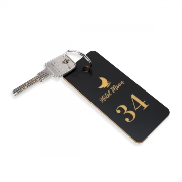 Brelok z laminatu grawerskiego - BLACK & GOLD TOMBREL