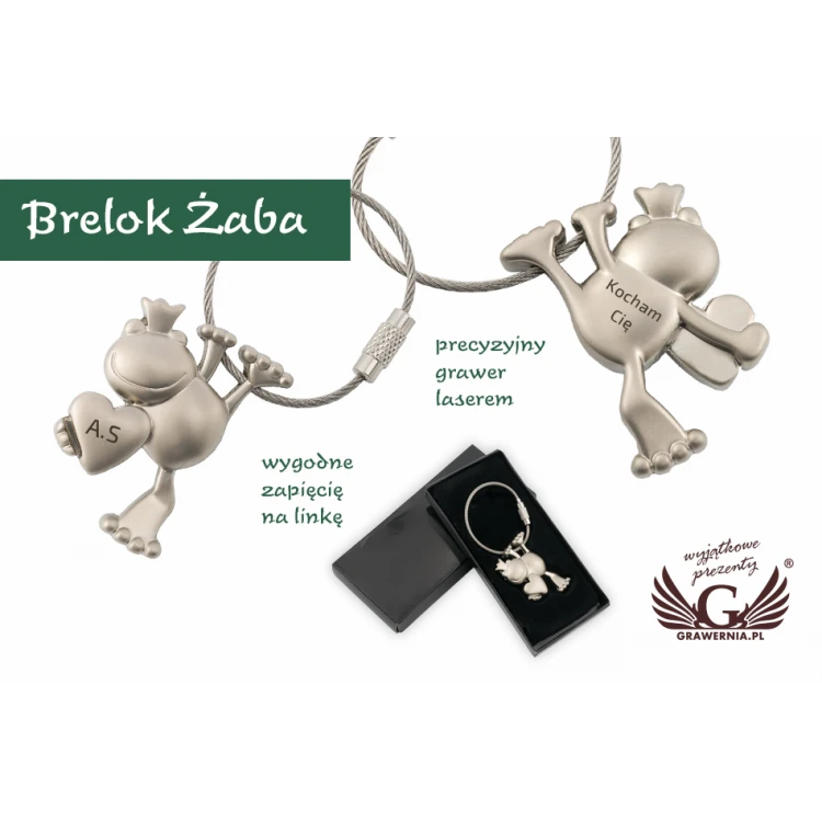 BRELOK Żaba - z Twoim grawerem - BP70