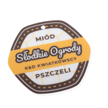 Breloki, zawieszki, metki reklamowe z dowolnym nadrukiem - tworzywo HIPS 1mm - wym. 50x47mm - ZAW023