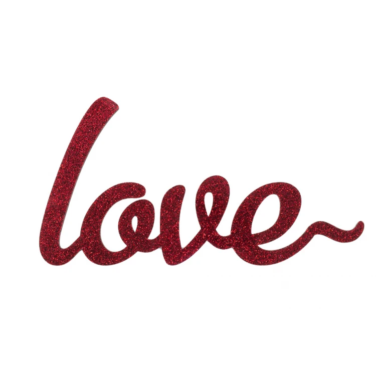 Brokatowy napis dekoracyjny Love - NAP032