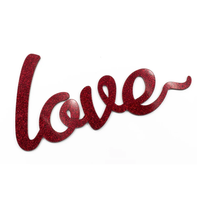 Brokatowy napis dekoracyjny Love - NAP032