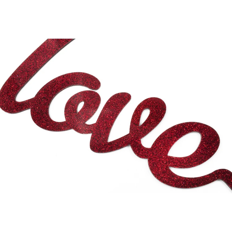 Brokatowy napis dekoracyjny Love - NAP032