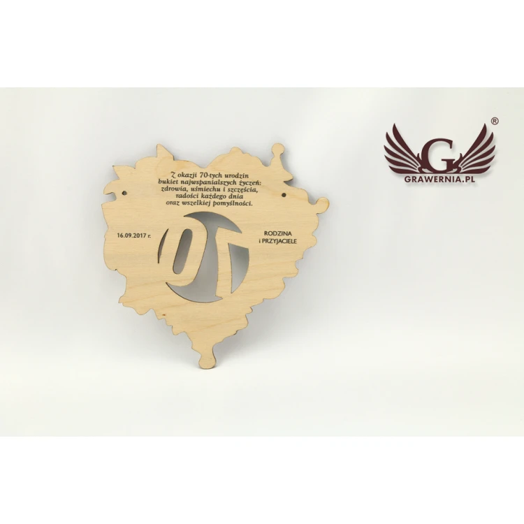 Medal w kształcie bukietu jubileuszowego - kolorowy druk UV - MGR016