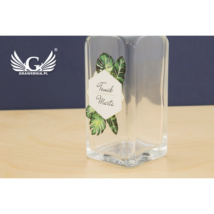 Buteleczka weselna na alkohol - cyfrowy druk UV - pojemność 100ml - BUT001