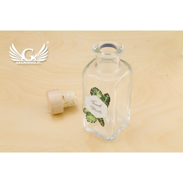 Buteleczka weselna na alkohol - cyfrowy druk UV - pojemność 100ml - BUT001