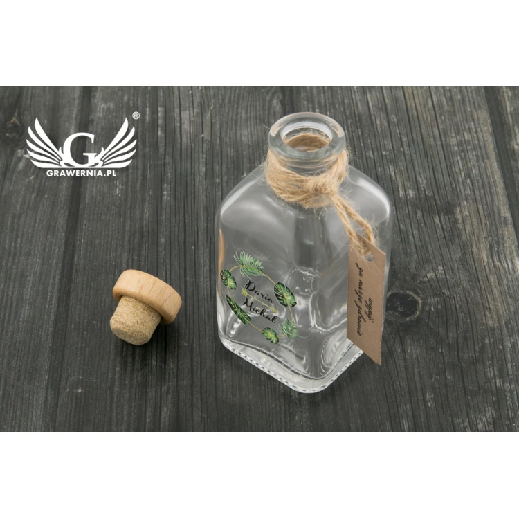 Buteleczka weselna na alkohol - cyfrowy druk UV - pojemność 100ml - BUT002