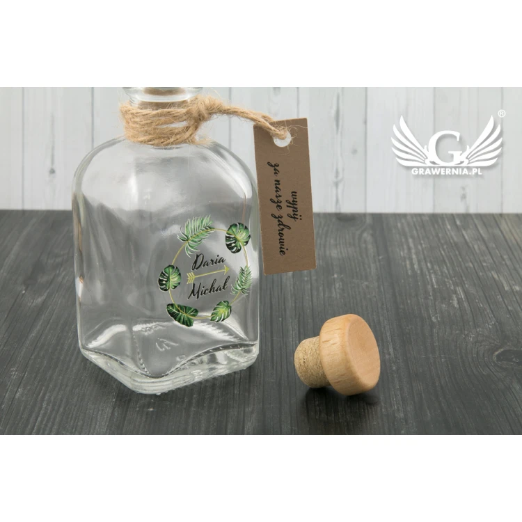 Buteleczka weselna na alkohol - cyfrowy druk UV - pojemność 100ml - BUT002