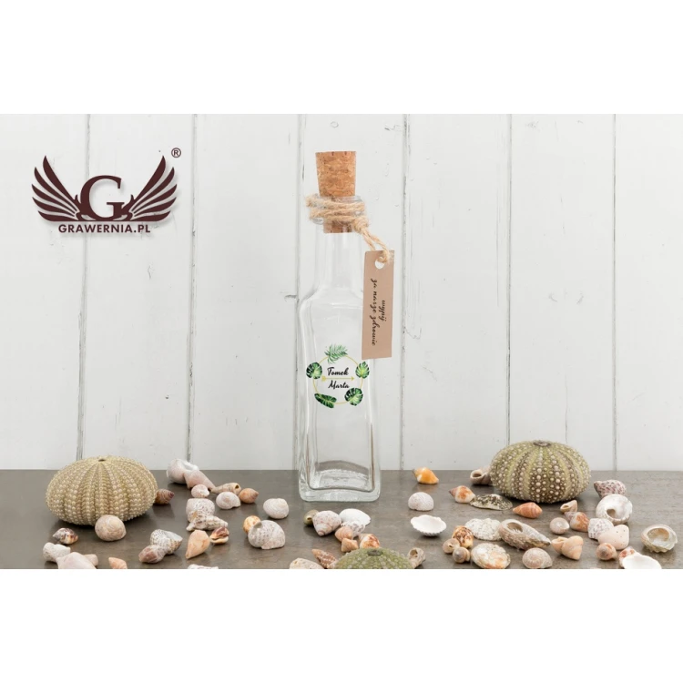 Buteleczka weselna na alkohol - cyfrowy druk UV - pojemność 100ml - BUT008