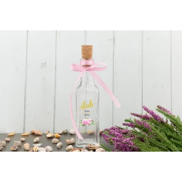 Buteleczka weselna na alkohol - cyfrowy druk UV - pojemność 100ml - BUT007