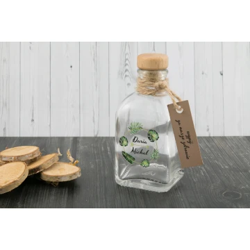 Buteleczka weselna na alkohol - cyfrowy druk UV - pojemność 100ml - BUT002