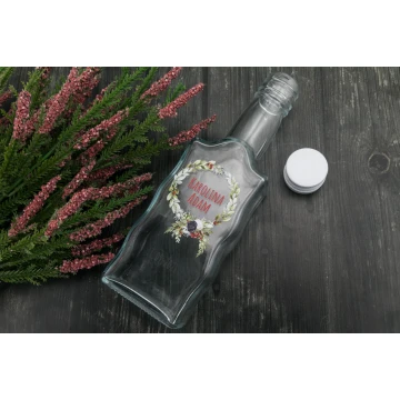 Buteleczka weselna na alkohol - cyfrowy druk UV - pojemność 200ml - BUT015