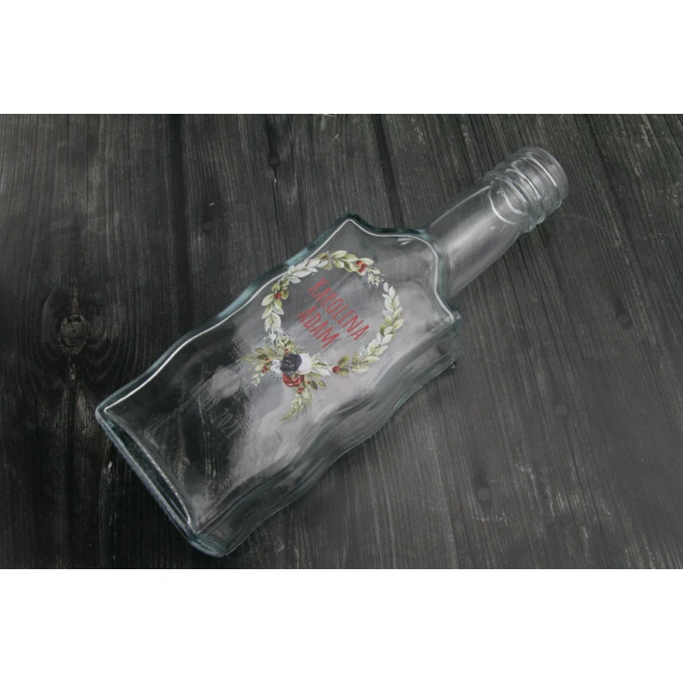 Buteleczka weselna na alkohol - cyfrowy druk UV - pojemność 200ml - BUT015
