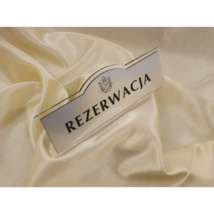 Rezerwacja - stojaki na stoliki 180x67mm SILVER - REZ002
