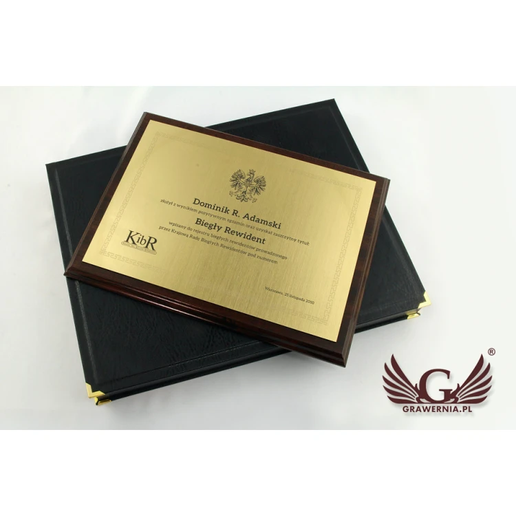 Certyfikat Rewidenta - ZŁOTY - POZIOMY - DS015
