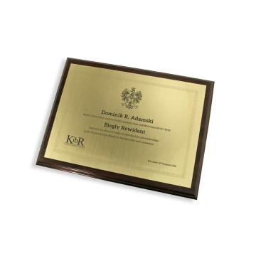 Certyfikat Rewidenta - ZŁOTY - POZIOMY - DS015