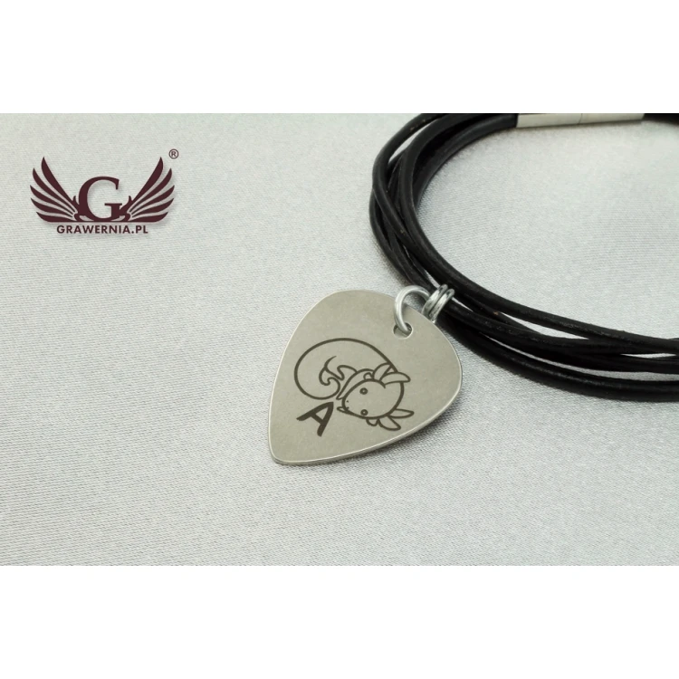 Charms bransoletka z kostką gitarową - super prezent dla gitarzysty i gitarzystki