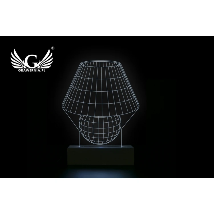 Classic - Lampa 3D LED RGB sterowana z pilota - L3D013