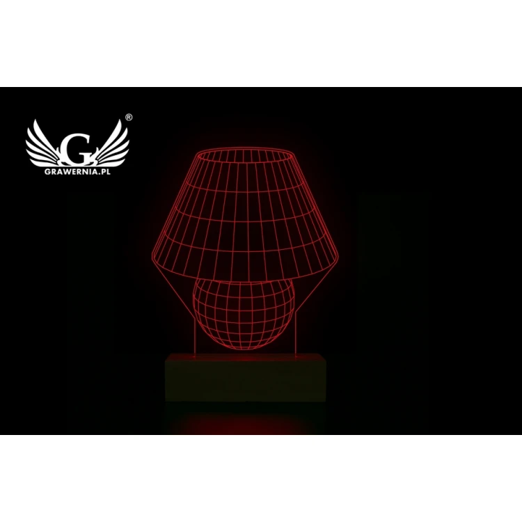Classic - Lampa 3D LED RGB sterowana z pilota - L3D013