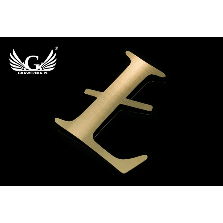 Cyfry litery wycinane z mosiądzu - wysokość: 125mm - CNC080