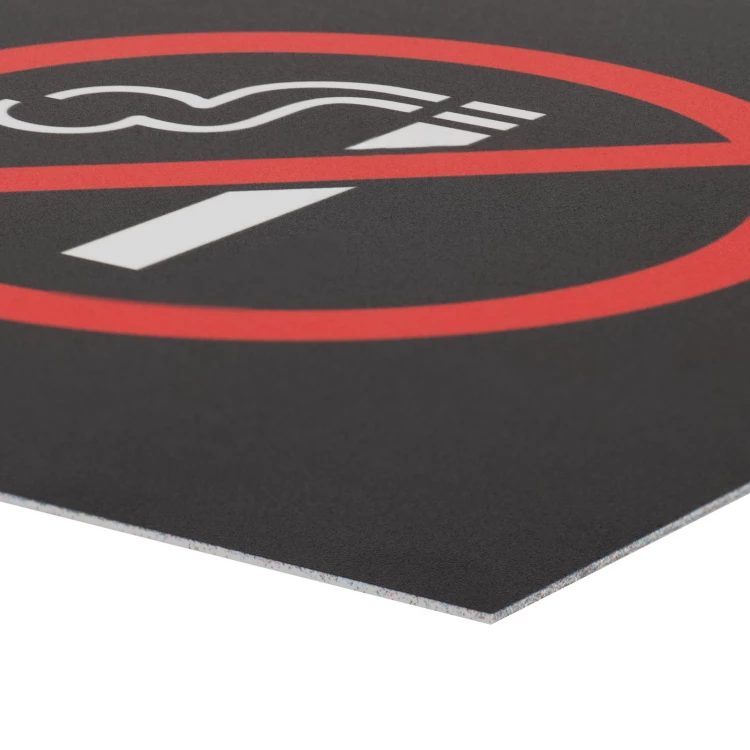 Czarna tabliczka zakaz palenia - nadruk UV - wym. 150x220mm - Z016