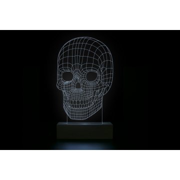 Czaszka - Lampa 3D LED RGB sterowana z pilota - L3D016