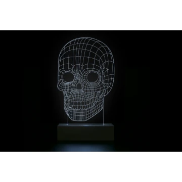 Czaszka - Lampa 3D LED RGB sterowana z pilota - L3D016