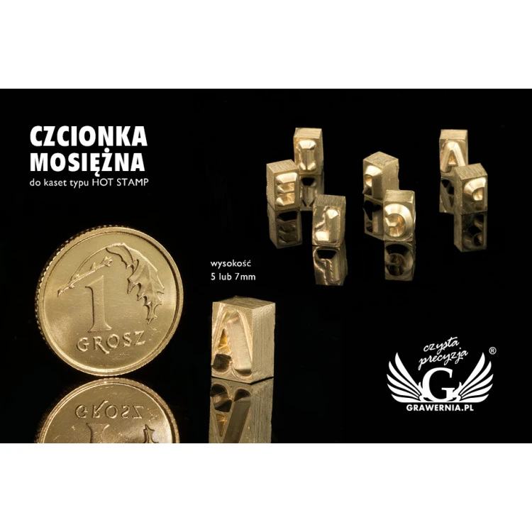Czcionka mosiężna do kaset typu HOT STAMP - CNC063