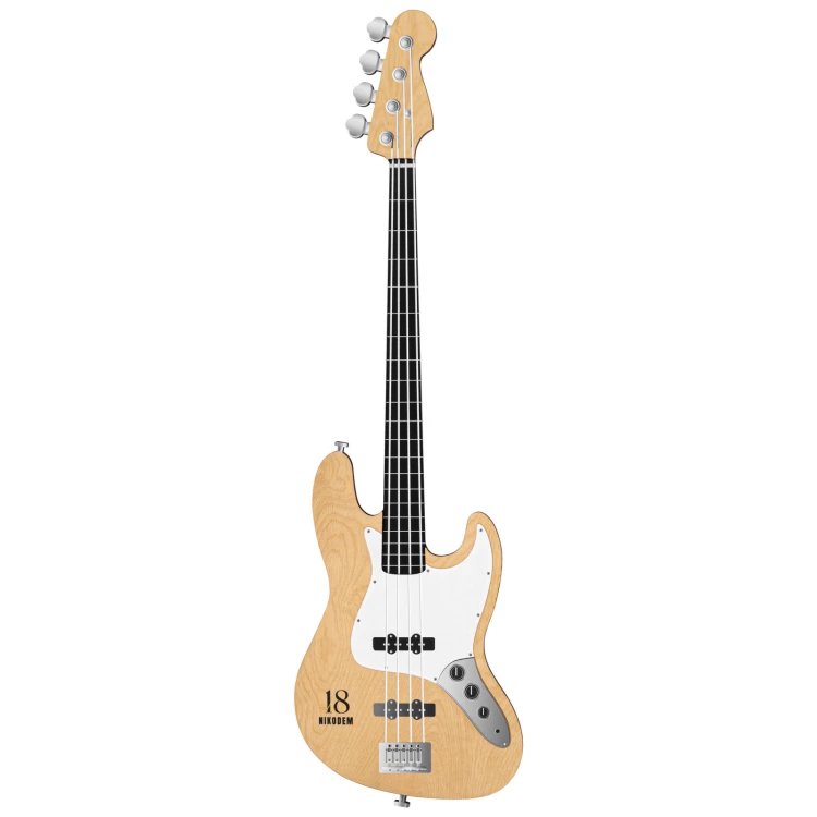 Prezent na 18 urodziny - dekoracyjna duża gitara basowa z nadrukiem UV - wym. 30x90 cm - DEK039