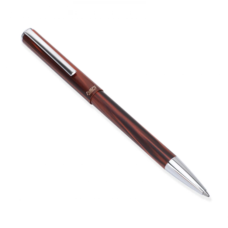 Długopis z pieczątką HERI Classic 3108 - drewnopodobny w etui - HER021