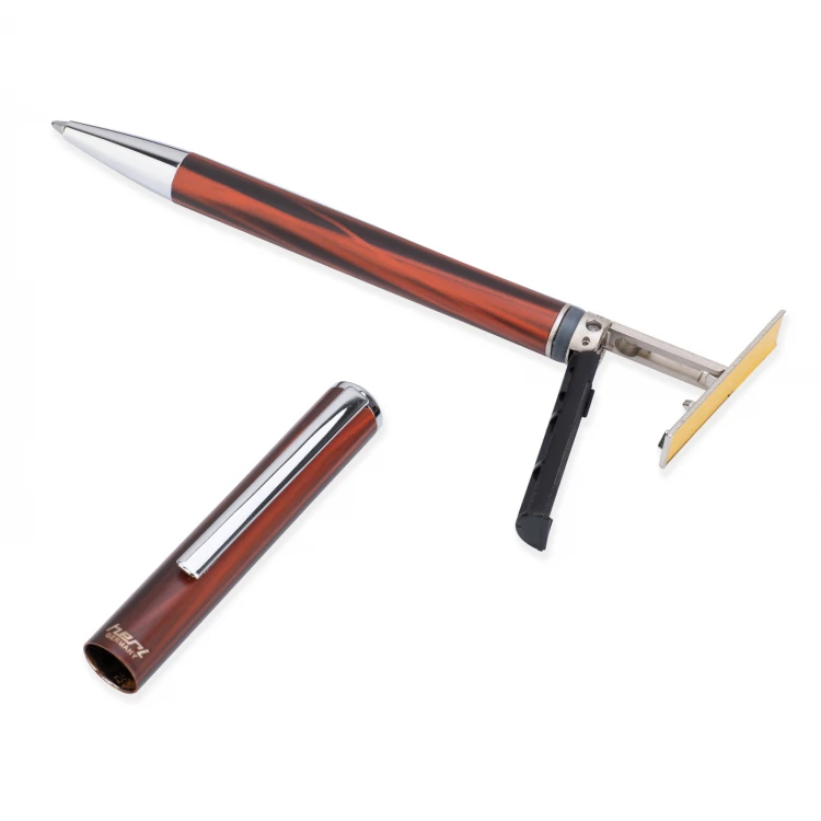Długopis z pieczątką HERI Classic 3108 - drewnopodobny w etui - HER021