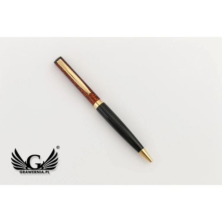 Długopis z pieczątką HERI Color Exclusive 6724 - marmurowy w etui - HER017