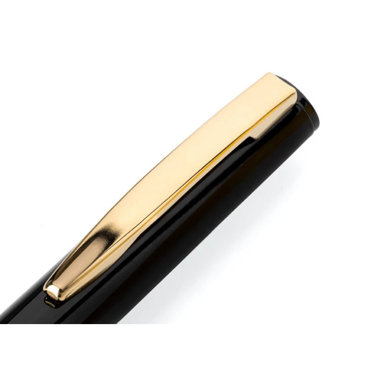 Długopis z pieczątką HERI Color Exclusive 6720 - czarno-złoty w etui - HER016