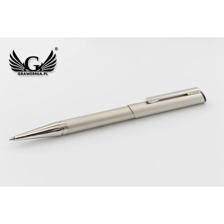 Długopis z pieczątką HERI DIAGONAL 3004 - perłowy w etui - HER013