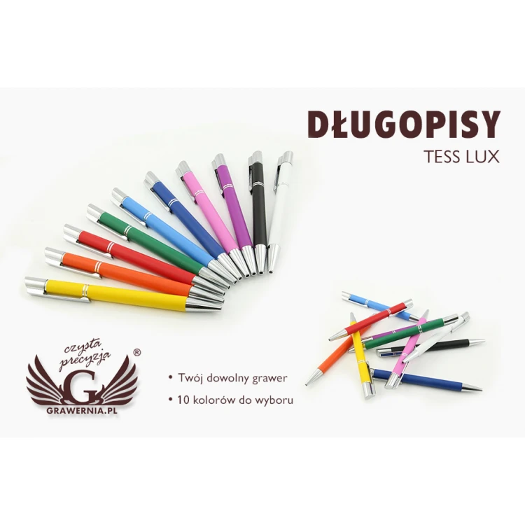 Długopisy metalowe TESS LUX + dowolny grawer laserem - DP013