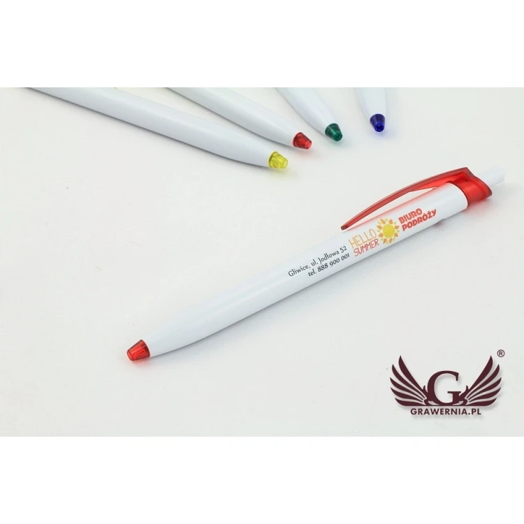 Długopisy plastikowe MILO - druk UV - DP009