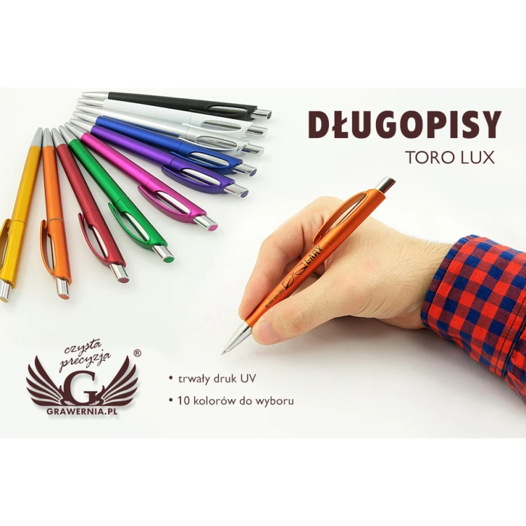 Długopisy plastikowe TORO LUX - druk UV - DP012