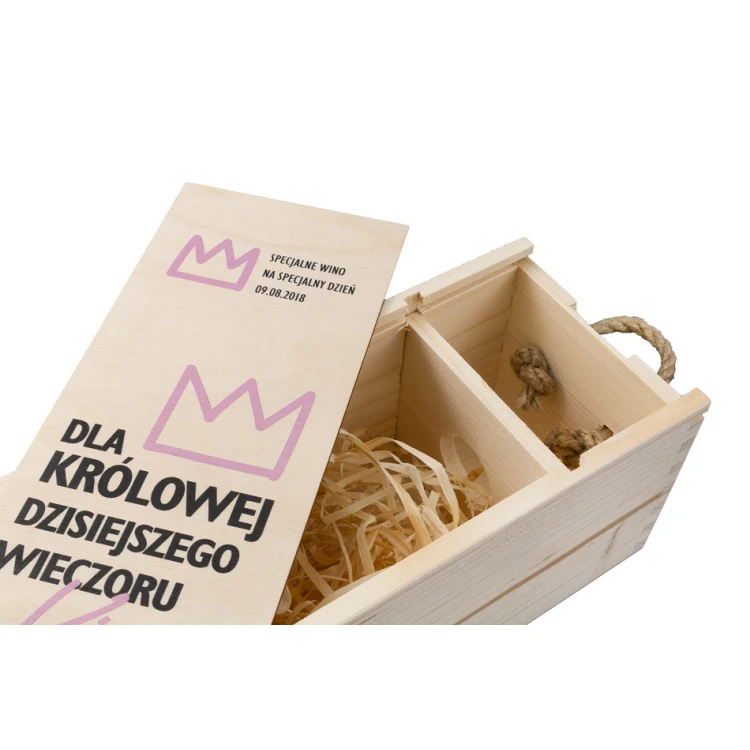 Drewniana skrzynka na alkohol - wieczór panieński - SK013