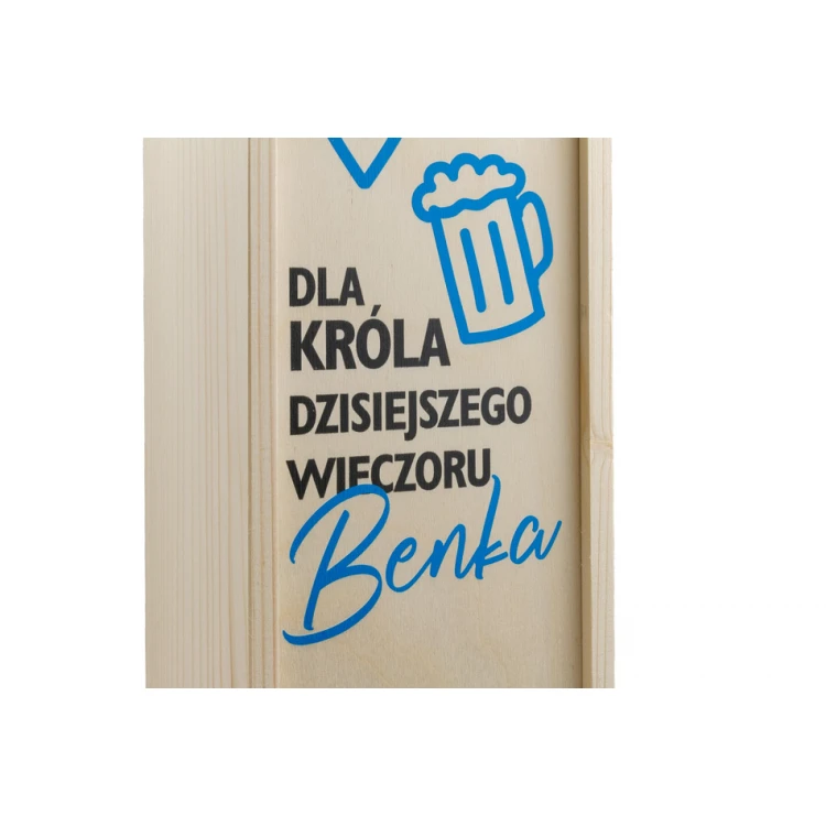 Drewniana skrzynka na alkohol - wieczór kawalerski - SK012