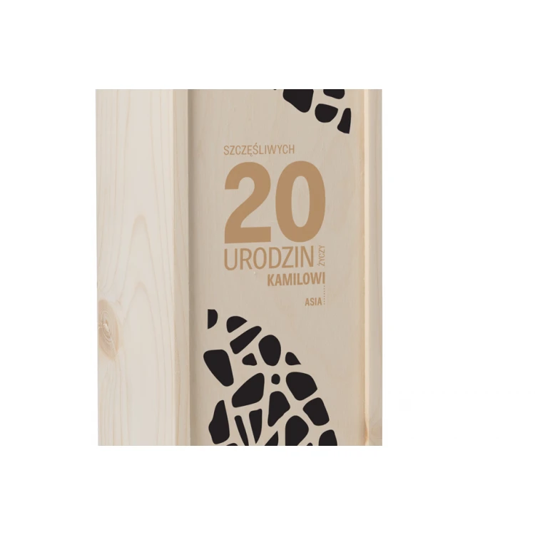 Drewniana skrzynka na alkohol - prezent dla Pary Młodej - SK010