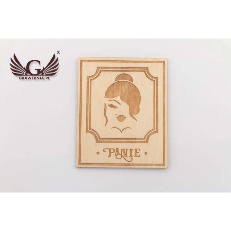 Drewniane tabliczki do toalety w stylu retro - TT039 - wym. 123x100mm